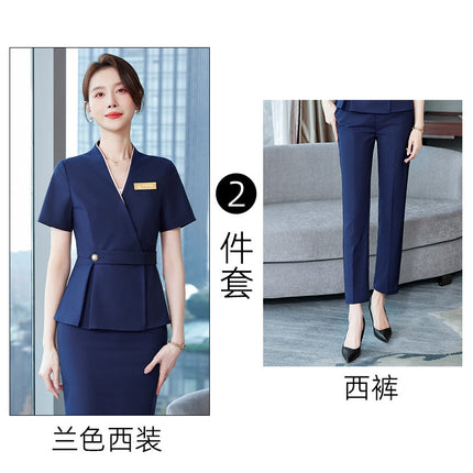 2024 New Advanced Sense Professional suit Gold Jewelry Store Guide Work Clothes Hotel Front Desk Cashier