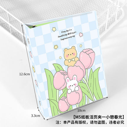 To build the future M5 card book hard case portable loose-leaf storage book cardboard cute girl heart binder case