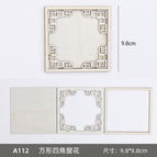 [square four-corner window grilles] three-layer wooden frame