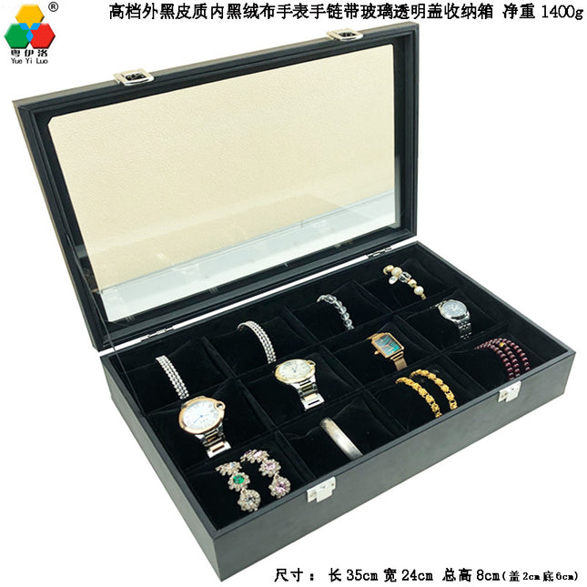 in stock wholesale black plush necklace bracelet ring pendant earrings 12 24 grid jewelry storage display plate