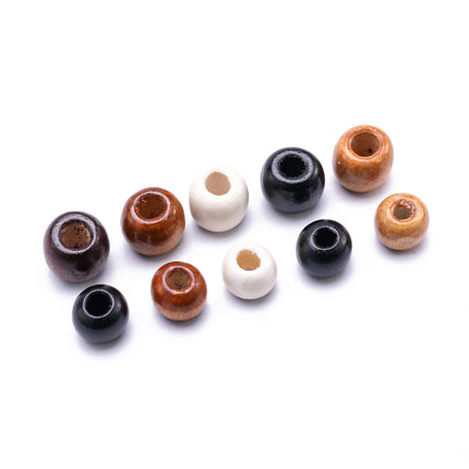 Natural Wooden Beads, Round Abacus Beads, Large Hole Beads, Loose Beads, Handmade DIY Jewelry, Mobile Phone Chain Accessories, Beading Accessories