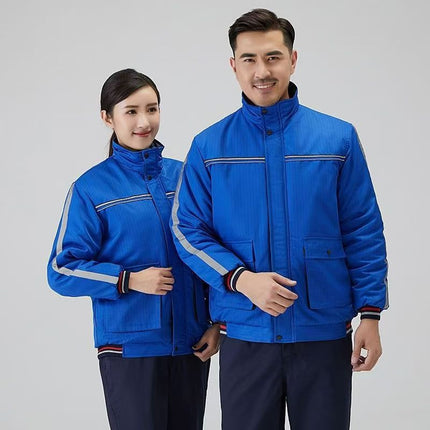 Winter Cotton Workwear Autumn and Winter Stain-Resistant Tops with Removable Lining Anti-Static Labor Protection Clothing Manufacturer Wholesale Workwear