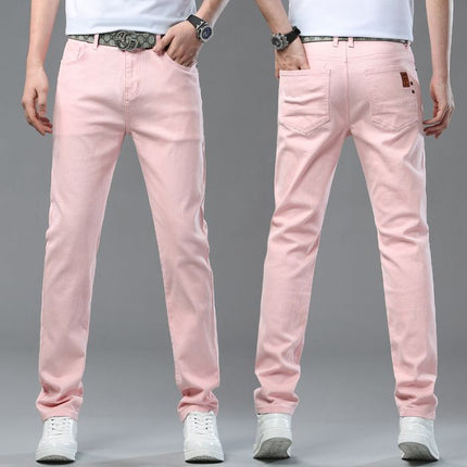 Summer Thin Casual Pants for Men, Loose Straight Grass Green Business Solid Color Versatile Youth Men's Long Pants Wholesale