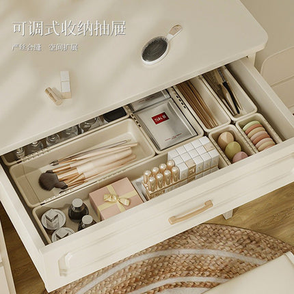 Japanese-style drawer storage box retractable tableware compartment storage box multi-functional tableware underwear socks sorting