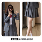 Grey Pleated Dress / S
