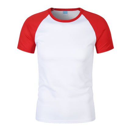180G100D Quick-Drying Raglan Round Neck Summer Short-Sleeved T-Shirt Breathable Round Neck Sports Moisture-Absorbent New Outdoor