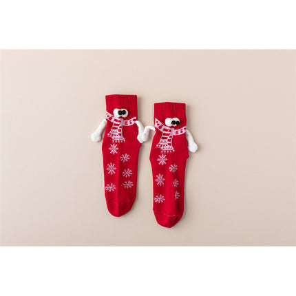 [in stock and fast delivery] Amazon temu AliExpress Cross-border Special for Embroidery Eye Holding Socks Magnetic Lovers Socks