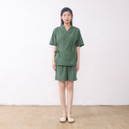 Dark green (split cotton and linen) / M
