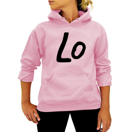 Ebay/wish Amazon Foreign Trade Cross-border LO Letter Printing Hooded Wear Autumn and Winter European and American Women's Jacket