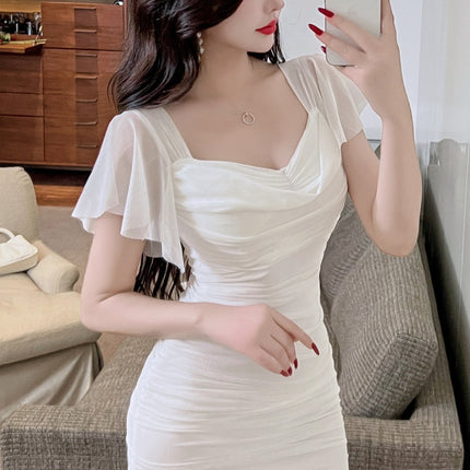 Real shot in stock factory disco night club nightclub work clothes foot massage technician sauna foot massage foot bath work dress