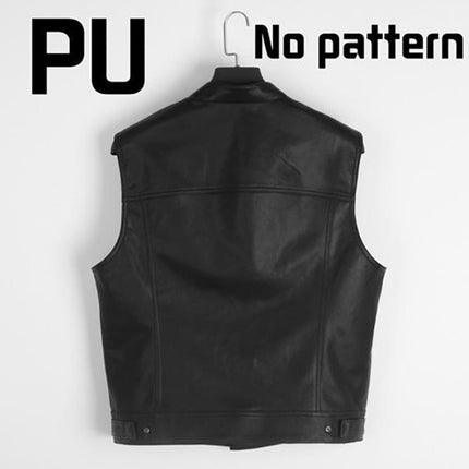 Europe and the United States cross-border men's Amazon plus size vest skull leather waistcoat wholesale
