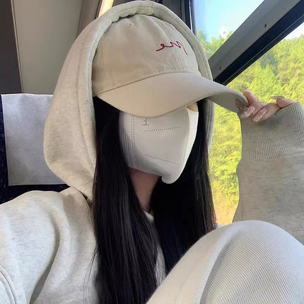 Four Seasons Hat Women's Big Head Baseball Cap Men's Trendy Niche Design Sense All-match Sports Korean Style Cap Shiny Face