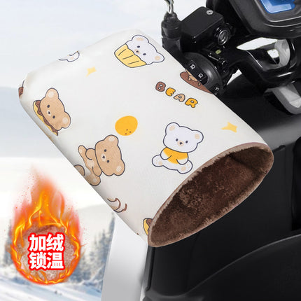 Electric Motorcycle Gloves, Winter Waterproof and Warm Handlebar Covers, Battery Car Tram Covers, Cycling Anti-Slip Cycling Covers