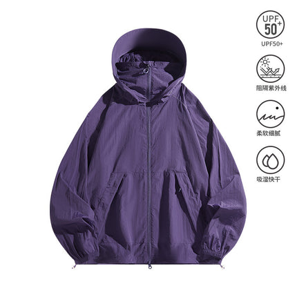 UPF50 ice silk sunscreen clothing women's new breathable sunscreen clothing men's thin coat skin clothing outdoor UV protection