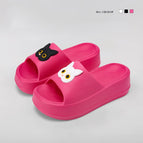 9012-1 Rose Red Thick Bottom Black and White Cat Drag / 36-37