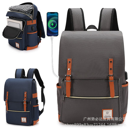 Large-Capacity Travel Backpack Casual Minimalist Style Outdoor Hiking Backpack Fashionable Campus School Bag Portable