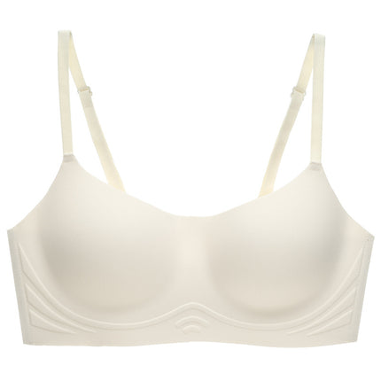 High Quality Comfortable Naked Seamless Underwear Women's Small Chest Gathering Comfortable Sports Adjustable Seamless Bra Thin