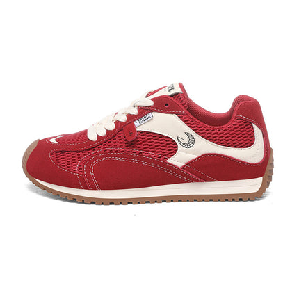 (Out-Of-Stock Items Not Restocked) Genuine Leather German Training Shoes for Women, Autumn Sports Shoes, Flat Running Shoes, Lace-Up Casual Shoes