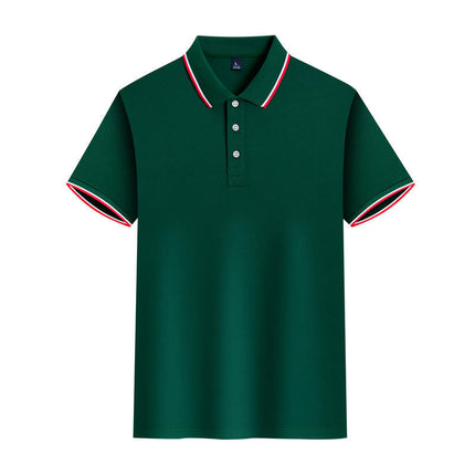 Siro-Spun Cotton Workwear Polo Shirt for Men and Women, Short-Sleeved T-Shirt, Work Uniform Polo Shirt with Logo Printing Recommended
