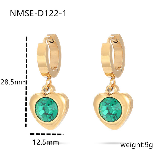 European and American retro INS style 18K gold stainless steel lovely earrings Women's Light luxury fashion niche design titanium steel earrings
