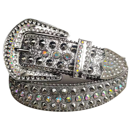 Women's Belt with Rhinestone Inlay Decoration, Versatile for Jeans, Bbsimon Belt Manufacturer Wholesale, Personalized and Trendy
