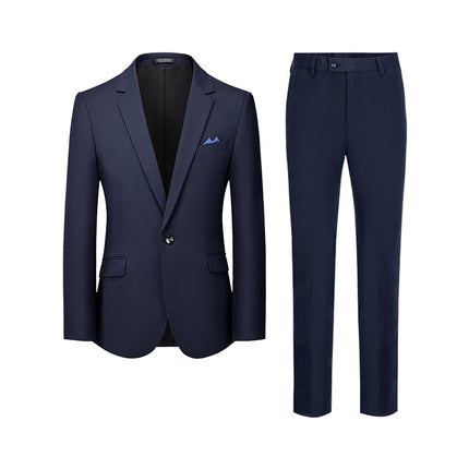 Men's Three-Piece Korean Style Slim Dress Business Professional Formal Wear Men's Groom Wedding Suit Suit
