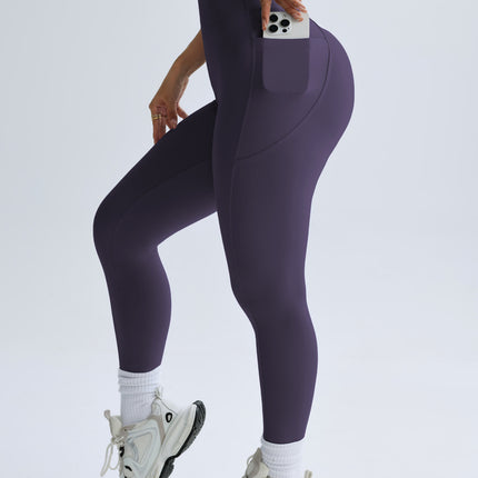 Muyao Amazon High-Elastic Pocket Yoga Pants High-Waisted Tummy Control Sports Fitness Pants Women's High-Waisted Yoga Pants