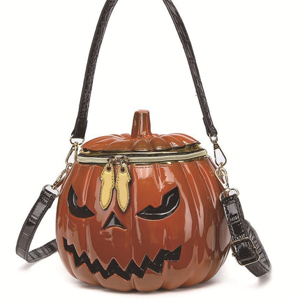 European and American Fashion 2025 Casual Halloween Cross-Border Hot Sale Personalized Stereo Pumpkin Head Bag Shoulder Crossbody Women's Bag