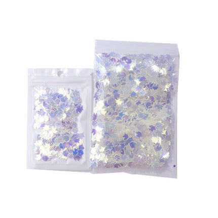 Flash purple nail art sequins stage makeup material diy slime filling glue UV glue mobile phone case small accessories