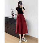 Culottes with Cover-wine red / M/[40.00 kg-55.00 kg]]