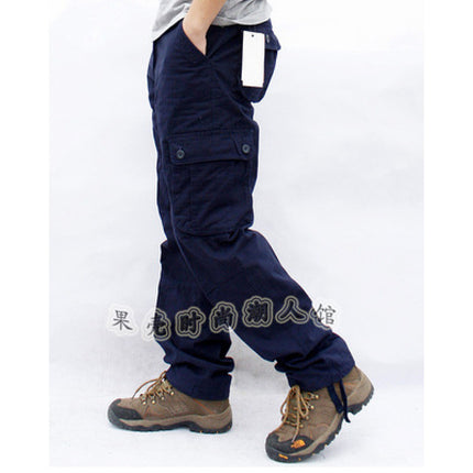 Strong Wear-Resistant Casual Caution Pants Straight Pants Work Pants Labor Protection Uniform Loose Plus Size Cotton Work Wear