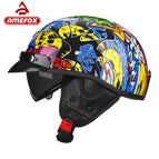M (55-56cm head circumference) / R07 graffiti painting (transparent mirror + black tea mirror)