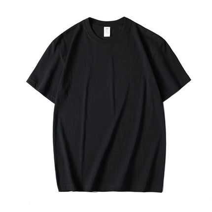 230g Thickened Heavy Men's Long-staple Cotton Short-sleeved T-shirt Men's Comfortable Round Neck Cotton Base Shirt Printable LOGO