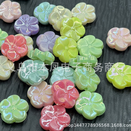 Acrylic light color plated AB colorful diy children beaded material candy AB colorful beads jewelry accessories
