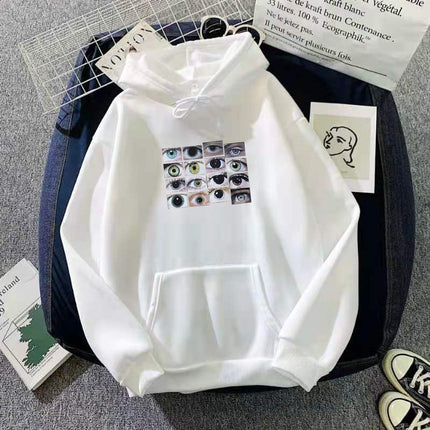 2024 Export Women's Autumn and Winter Velvet Thickeneded European and American Loose Long-sleeved Hoodie Large Size Pure Color Sweatshirt Women's Clothing