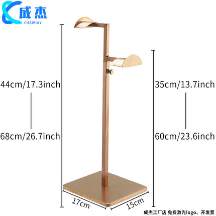 Cross-border Source Stainless Steel Display Hanging Bag Display Rack Women's Bag Rack Support Bag Rack Floor Adjustable Bag Rack
