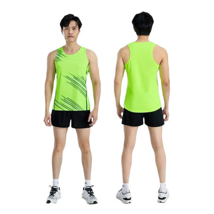 Track and Field Clothing Set Customized Men's and Women's Flat-Leg Sleeveless Vest Track and Field Training Competition Team Uniform Printed Marathon Clothing