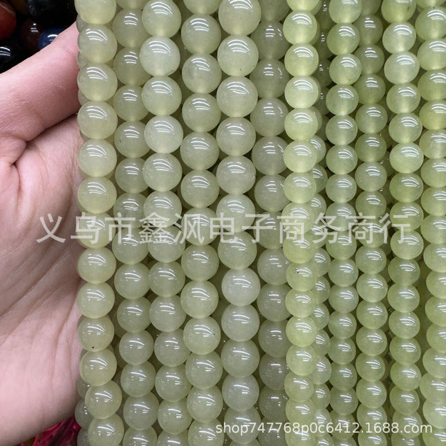 Optimized Sapphire Xiu Jade Round Beads Plus Color Hetian Jade Beads DIY Jewelry Accessories Hot Selling Semi-Finished Products Wholesale