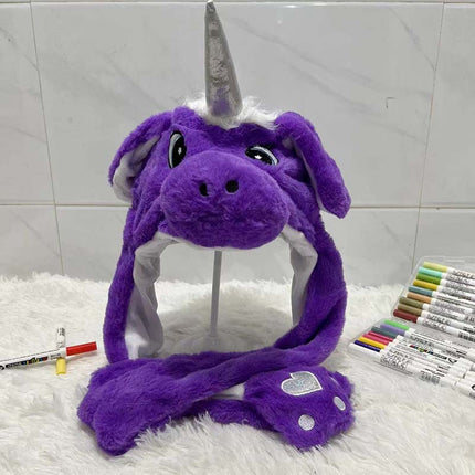 Factory direct tremolo hat ears will move cute rabbit hat net red dancing music airbag cap a generation of hair