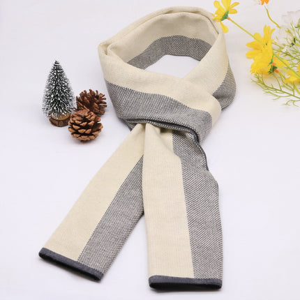 2024 New Fashion Simple Style High Sense Men's Knitted Wool Scarf British Style Warm Cold-proof Scarf