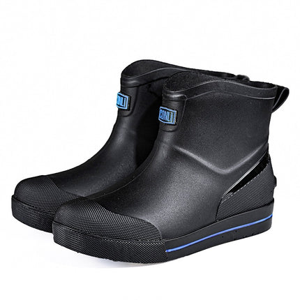 Fashion Short Rain Shoes Men's Low Work Shoes Low-top Non-slip Kitchen Shoes Wear-resistant Rubber Shoes Fishing Shoes Waterproof Shoes
