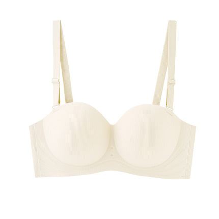 Half-Cup Seamless Small Bust Enhancing Push-Up Bra, 12-Cup Anti-Slip Strapless Underwear for Women, New Summer Product