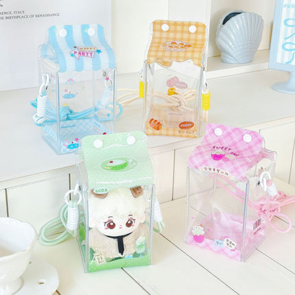 Original Cute Milk Carton Baby Bag, Blind Box Vinyl Storage Bag, Decorative Bag for Outing Baby, Portable Bag