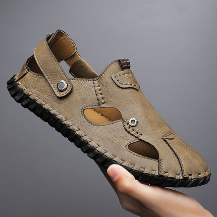 Foreign Trade Hot-Selling Summer New Product, Hand-Stitched Men's Casual Breathable Versatile Sandals and Beach Shoes