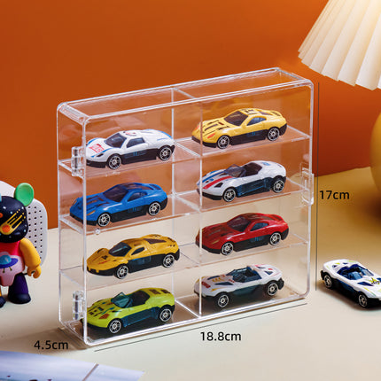 1:64 Alloy Car Storage Box Hot Wheels Domeka Kidsren's Flap Pocket Pants Car Organizer Multi-Layer Display Rack