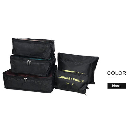 New Travel Bag 6-Piece Set Oxford Cloth Multi-Functional Cosmetics Bag Intimates Bra Organizer Bag Shoe Cosmetics Bag Six-Piece Set