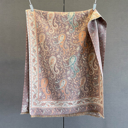 2025 New Autum Retro Fashion Cashew Flower Printed Scarf Warm and Cold Scarf Fashionable Multi-Functional Shawl