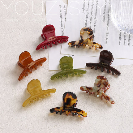 Acetate Small Claw Clip Half-Up Hair Shark Clip for Women, Suitable for the Back of the Head, Hairpin for Thin Hair, High-End Hair Accessory