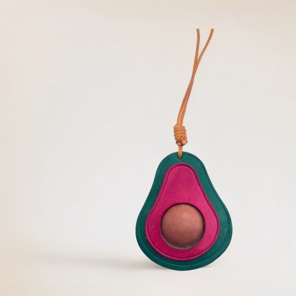 Handmade Genuine First-Layer Cowhide Avocado Bag Pendant Car Hanging Ornament Keychain Accessory Decoration