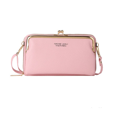 Factory wholesale horizontal women's shoulder small messenger bag Korean style large capacity mini bag multi-purpose wallet card bag